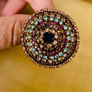 Erickson Beamon Oversized Statement Ring Size 7